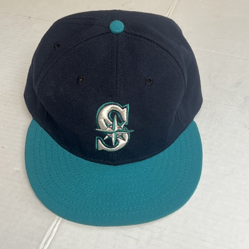 Seattle Mariners Baseball New Era 59Fifty On-Field Hat Cap 7 1/4 Blue Made in US